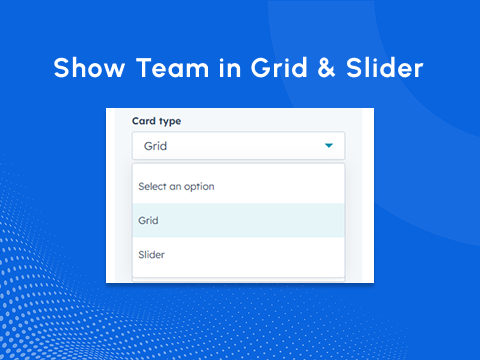 Show Team in Grid & Slider