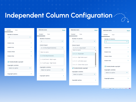 Independent Column Configuration