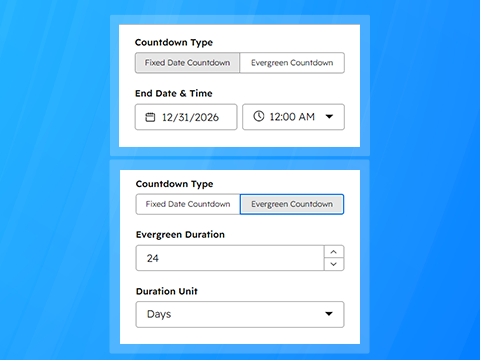 Fixed Date & Evergreen Countdowns