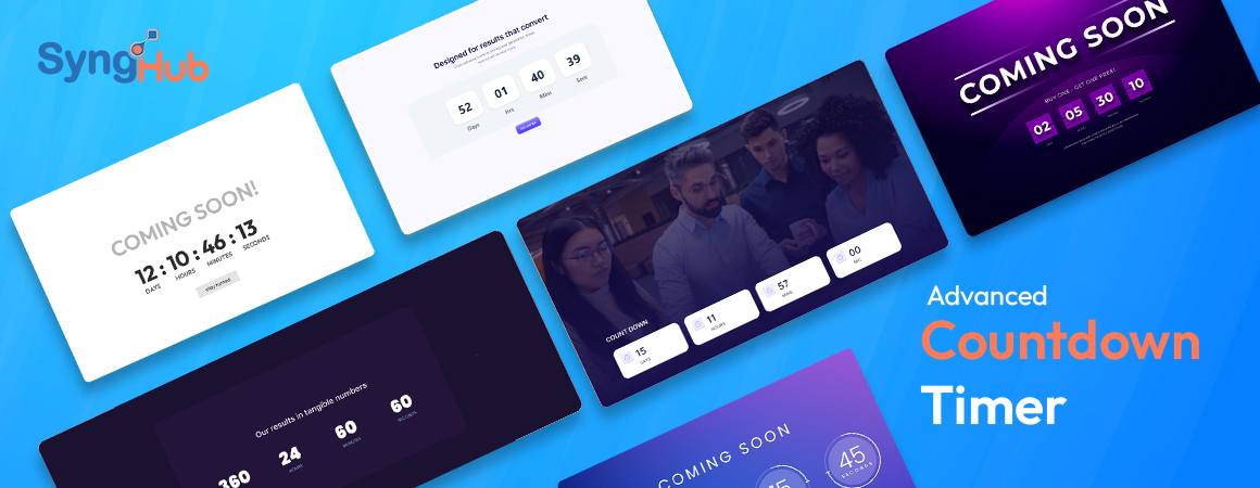 Showcase the countdown timer with a live preview to visualize its appearance instantly.